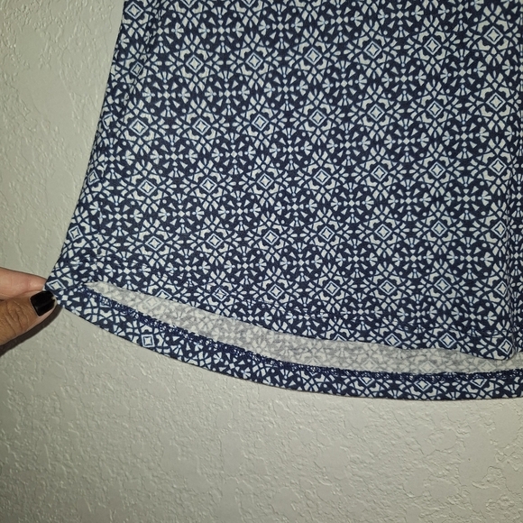 LIZ CLAIBORNE Womens Henley Tank Blue White Petite Small NWT - Picture 4 of 9